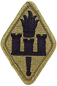 US Army Engineer Center and School OCP Scorpion Shoulder Patch With Velcro